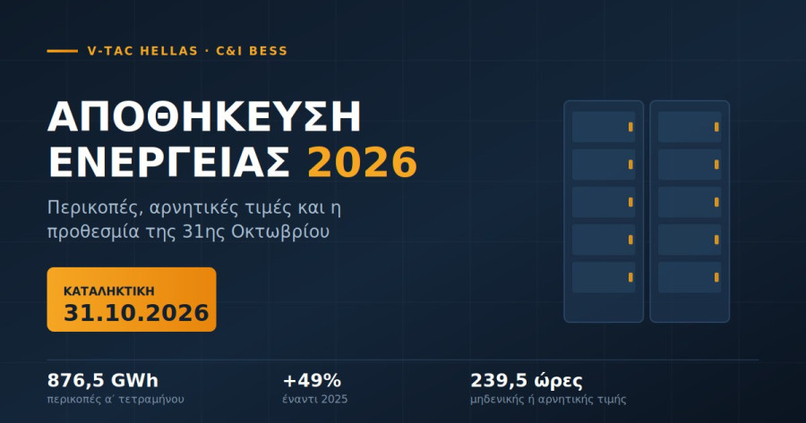 Σύστημα αποθήκευσης ενέργειας BESS σε βιομηχανική εγκατάσταση με φωτοβολταϊκά