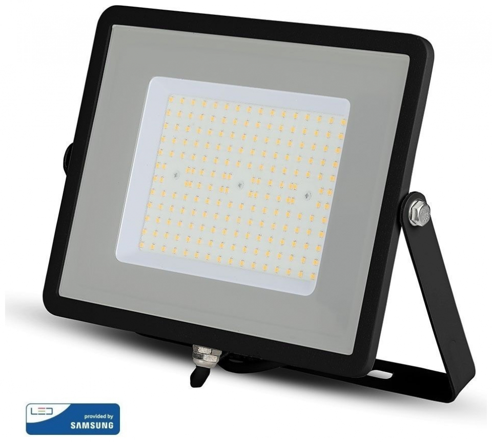 V-TAC Προβολέας LED SMD Slim 100W 100° 11500lm IP65 Samsung Chip G2 High Lumen Μαύρο Σώμα Ψυχρό Λευκό 21767