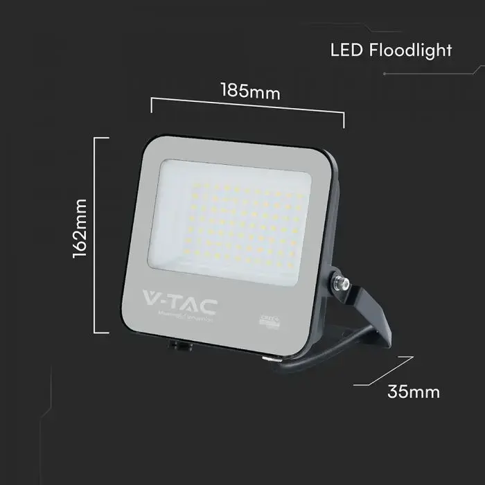 50W FLOODLIGHT-CREE CHIP CCT:4000K BLACK BODY GREY GLASS (135LM/W) 6YRS WARRANTY IP65 50W FLOODLIGHT-CREE CHIP CCT:4000K BLACK BODY GREY GLASS (135LM/W) 6YRS WARRANTY IP65